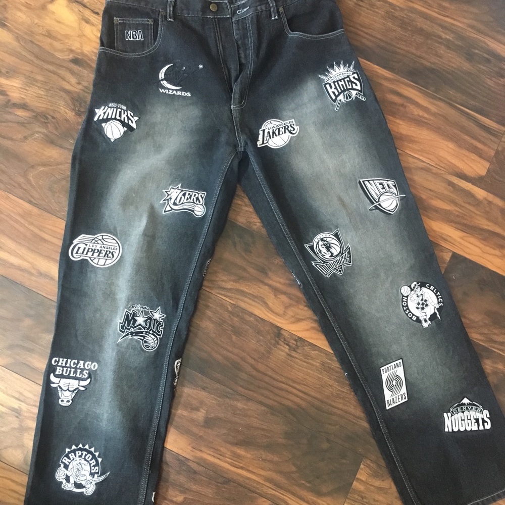 NBA x UNK Black Worn Look Jeans 36x32